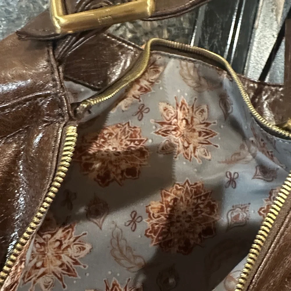 Elegant hobo international Brown Leather Shoulder Bag large - Picture 9 of 10